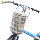 KHENG车篮 自行车车篮子 帆布折叠车筐 山地车篮 折叠车篮带盖