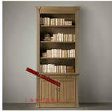 特价美式复古做旧欧式实木书柜 法式乡村陈列柜 出口外销家具展示