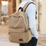 新款韩版男包双肩包帆布包 休闲男士背包时尚潮流学生书包旅行包