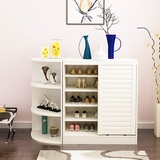 特价现代简约鞋柜鞋架组装门厅柜实木质简易换鞋凳玄关鞋柜大容量