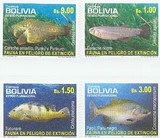 BOL-L104 玻利维亚 2011年鱼类邮票 4V 28.00