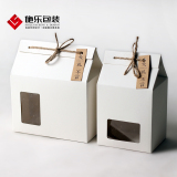 麻绳环保开窗牛皮纸茶叶包装盒无字简易通用散茶普洱古树滇折叠盒