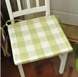 田园小清新绿大格餐椅垫坐垫冬加厚恰克座垫子椅子垫特价4件包邮