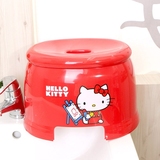 韩国正品HelloKitty凯蒂猫洗澡凳子防滑浴室椅子矮凳浴凳 红色