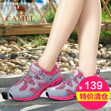 Camel/骆驼女鞋圆头深口系带运动休闲单鞋