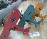 德国龙式双翼二战小飞机模型 铁皮工艺品家居装饰摆件影楼道具