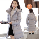 2015冬季新款棉衣女外套韩版中长款修身显瘦羽绒棉服连帽加厚棉袄