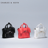 CHARLES&KEITH 笑脸包 CK2-50180007 欧美风纯色手提包单肩包