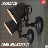 kc灯具可调节铁艺壁灯美式复古个性楼梯壁灯墙壁灯创意阳台壁灯