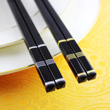 筷子庄 日式碗银欧式韩国不锈钢头高档酒店家用合金筷子餐具套装
