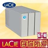 Lacie磁盘阵列/莱斯雷电/USB3.0 6T 移动硬盘 2Big 雷电 2代 6TB