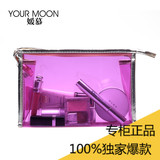 热卖韩国防水化妆包透明手包式便携纯色旅行洗漱大容量可爱收纳包