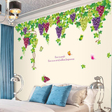 超大墙贴室内装饰贴画餐厅客厅电视沙发背景墙壁贴纸葡萄藤树叶