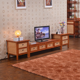 司库诺 藤艺组合电视柜 三件套电视柜 3米长电视柜 藤木地柜 藤柜