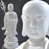 43CM立莲地藏菩萨佛像 地藏王菩萨观音德化佛像陶瓷娑婆三圣 瓷器