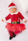 NEXT正品代购 女婴14冬 紅色聖誕老人連帽連身睡衣 現貨