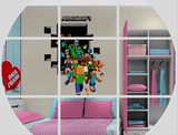 我的世界卧室客厅3d立体贴纸儿童房墙纸贴画创意背景自粘壁纸墙贴