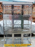 不锈钢LED灯光笼 猫笼定做 钢化玻璃展示笼 宠物店寄养笼 狗笼