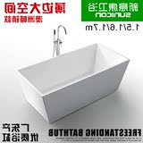 亚克力浴缸 独立式欧式薄边双人大空间长方形深浴缸1.5/1.6/1.7米