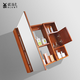 间镜箱 浴室柜 收纳柜钢化实木镜柜 0.8-0.9米橡木浴室镜柜 卫生
