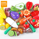 大号桶装切切乐切水果套装玩具儿童水果蔬菜切切看过家家厨房玩具