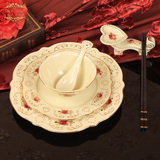 美瓷工坊欧式宫廷陶瓷餐具6头瓷器套装创意西餐盘碗酒店摆台餐具