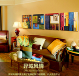 客厅装饰画欧美抽象壁画沙发后墙画床头挂画现代无框画横酒吧油画