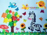 幼儿园教室墙面布置环境主题墙材料*快乐树林瓢虫 彩虹太阳组合图