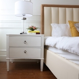勤发家具 北欧白色实木小型床头柜 定制简约卧室设计师样板房抽屉