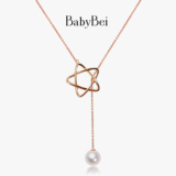 BabyBei珠宝日本海水珍珠项链配饰长款玫瑰金项链锁骨18k金项链女