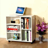 小书柜置物架简易卧室床头柜可移动书柜带轮子储物柜收纳柜子书架