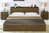 现代简约板式床1.2米1.5米1.8米双人床榻榻米床高箱储物床收纳床