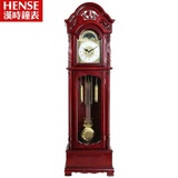 汉时欧式酒店落地钟客厅静音时钟创意立钟机械实木座钟摆钟HG1188