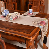 新中式高档桌旗中国风古典桌布客厅餐桌电视柜茶几布艺床旗包邮