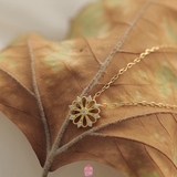 Wei-Bijou木石盟 日本产18k黄金镶嵌钻石项链