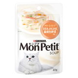 【猫用品专卖】日本Monpetit妙鲜包 白汁浓汤猫用鸡柳蔬菜  40g