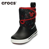 Crocs冬季雪地靴童鞋低筒短靴儿童圆头平跟保暖套脚女靴子2016