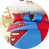 欧美超人四件套全棉儿童卡通被套 美国队长床上用品 男孩变形金刚