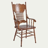 美式实木餐椅现代简约椅子靠背椅子家用时尚扶手书桌椅餐厅靠背椅