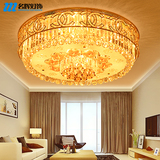 现代欧式客厅灯具大气圆形水晶灯创意LED水晶吸顶灯房间大厅灯饰