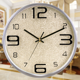 迈尔金属超静音挂钟客厅时尚卧室挂表钟表简约创意石英钟表墙时钟