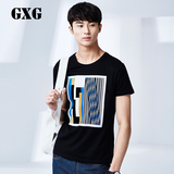 特惠GXG男装夏季新品 男士时尚型男潮流圆领短袖T恤韩版#52244369