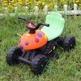 瓢虫甲壳虫充电儿童电动摩托车可骑可坐宝宝小孩三轮车电瓶四轮车
