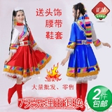 女装/民族服装/秧歌服/舞台装演出服装/藏族舞蹈服饰藏族水袖服装