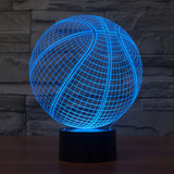 创意礼品 篮球七彩3D灯 LED触控错觉灯 桌面台灯七彩小夜灯 百货