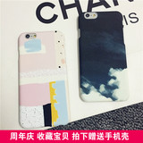 日韩彩绘油画苹果iPhone6s磨砂手机壳 苹果6plus保护套涂鸦5s艺术