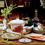 包邮欧式美式骨瓷餐具西式西餐餐具套装盘碗碟餐景德镇精品陶瓷器