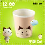 韩国12:00卡通创意陶瓷杯子咖啡杯可爱动物马克杯骨瓷个性茶杯