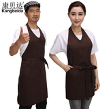 韩版酒店服务员围裙咖啡厅奶茶店超市工作服围裙定制logo厨师围裙