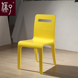 现代简约餐椅 时尚烤漆彩色餐椅 高档餐厅家具实木靠背椅子